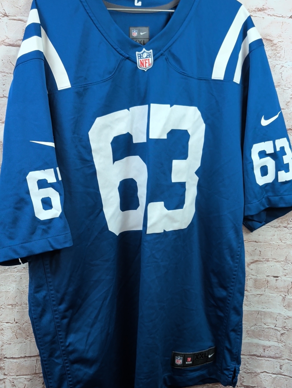 Nike Indianapolis Colts Saturday #63 NFL Jersey Blue Size XXL